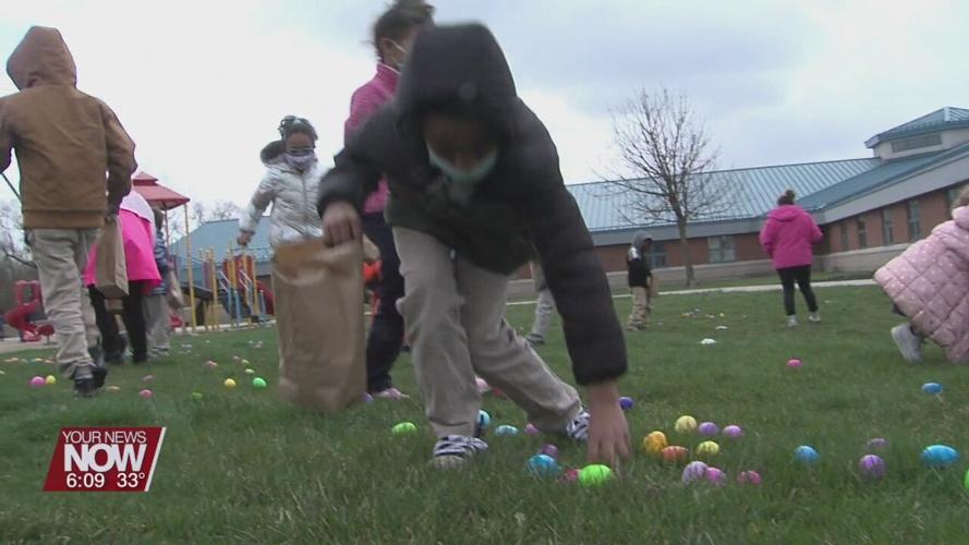 Lima City School students happy to hunt Easter Eggs despite colder temperatures
