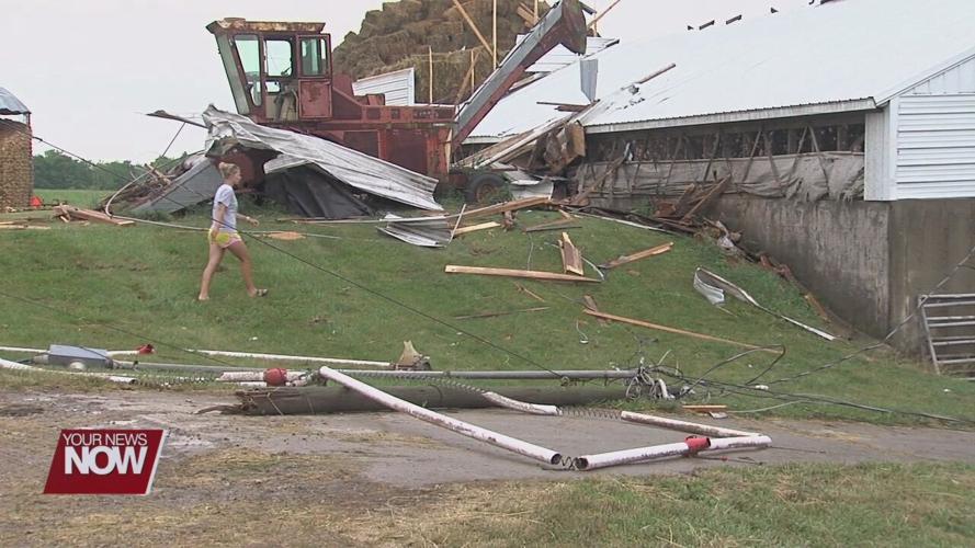 The aftermath of the Tornado in Mercer County