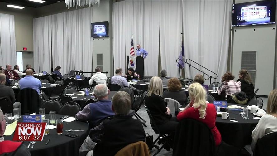President of Lima Eagles speaks at Rotary about donating more than $470,000 to area organizations