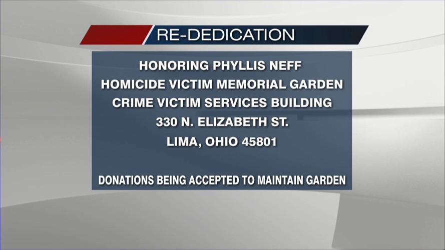 Community honors Phyllis Neff as Homicide Victim Memorial Garden is rededicated in her name