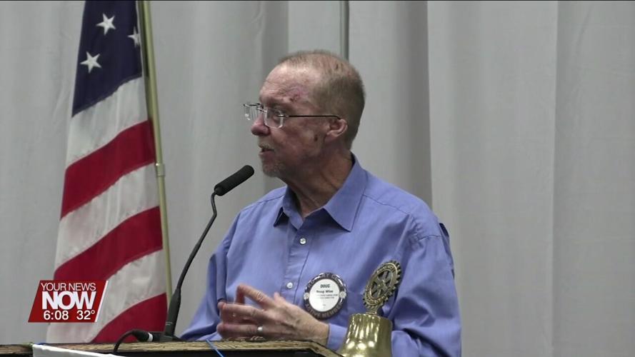 President of Lima Eagles speaks at Rotary about donating more than $470,000 to area organizations