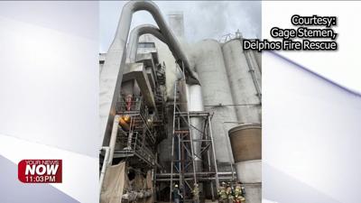 Delphos firefighters battle grain dryer blaze at Bunge Ag