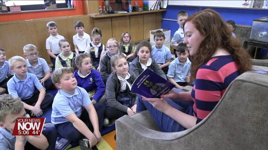 Delphos St. John's grad and now children's book author visits students for "Reading is Fun Week"