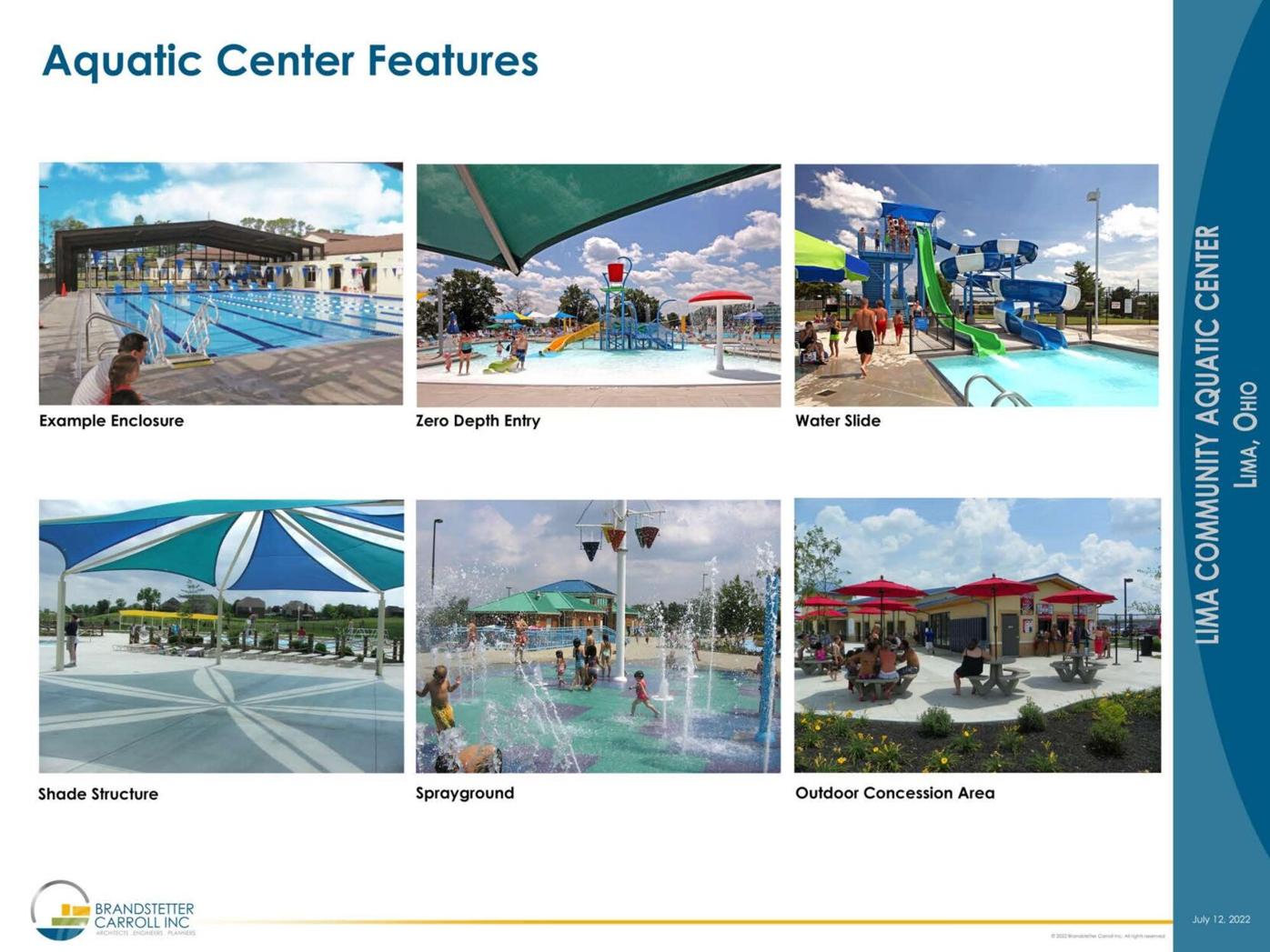 Presentation Boards of Aquatic Center Features