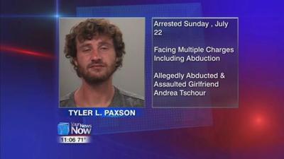 Tyler Paxson suspected of abducting and assaulting girlfriend