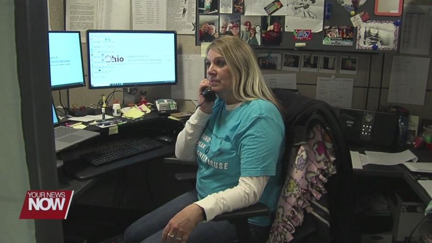 Blue was seen all around the Lima area as many "Wear Blue" day for the awareness of child abuse and neglect