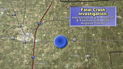 A Wapakoneta woman was killed in two-vehicle crash on U.S. 33 Saturday morning