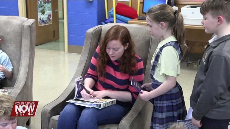 Delphos St. John's grad and now children's book author visits students for "Reading is Fun Week"