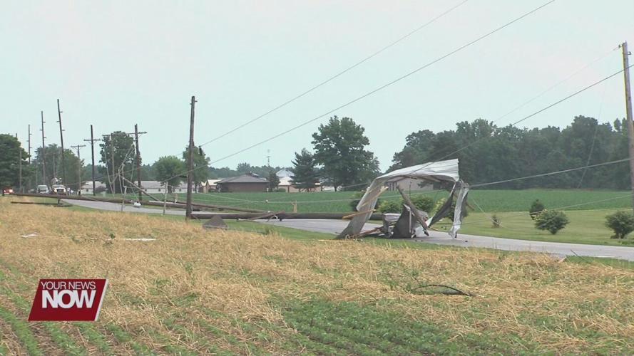The aftermath of the Tornado in Mercer County