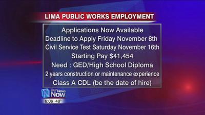 Employment Opportunities With Lima's Public Works Department