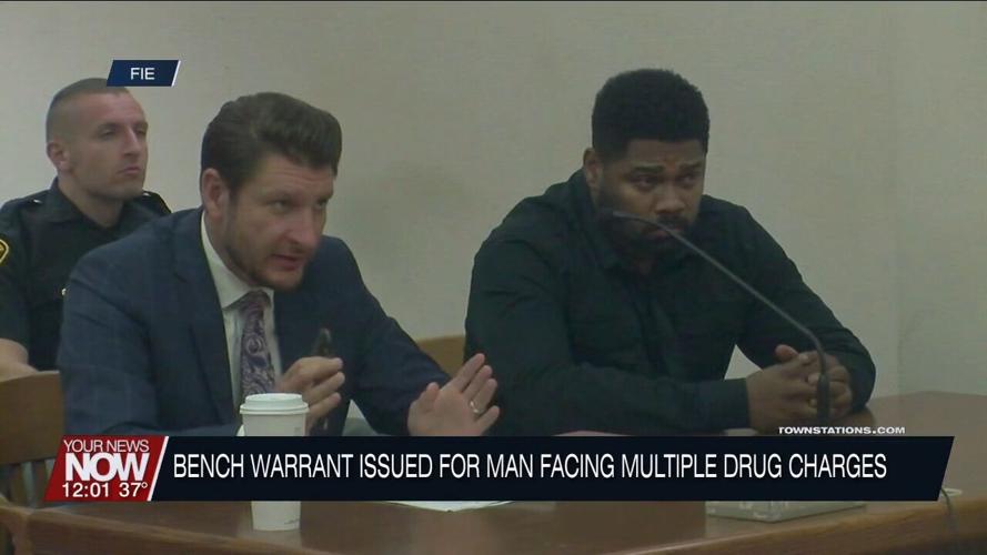 Bench warrant issued for man facing numerous drug-related charges after he fails to appear for court hearing