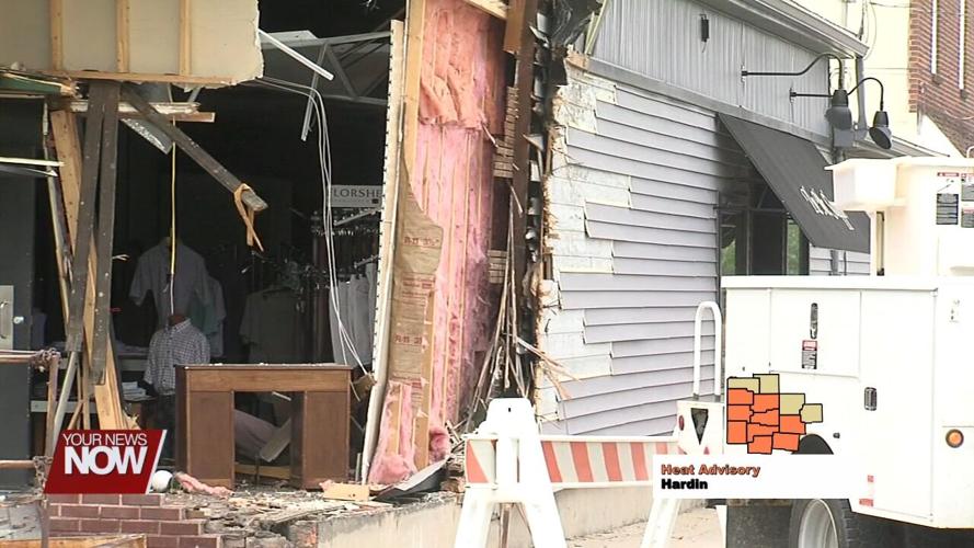 Semi hit by train collides into Coldwater business Thursday