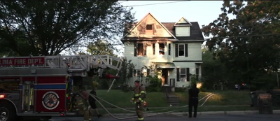 Two-alarm fire severely damages a home on S. Metcalf Street