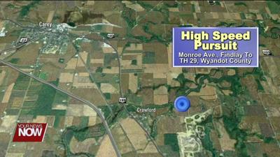 A Findlay man was arrested after a long police chase Monday afternoon