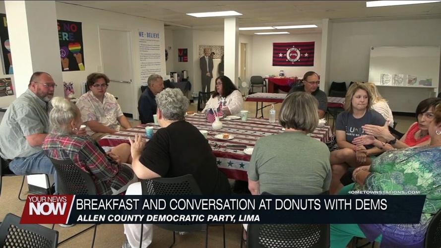 Allen County Democratic Party hosts open chat over breakfast at first "Donuts with Dems"