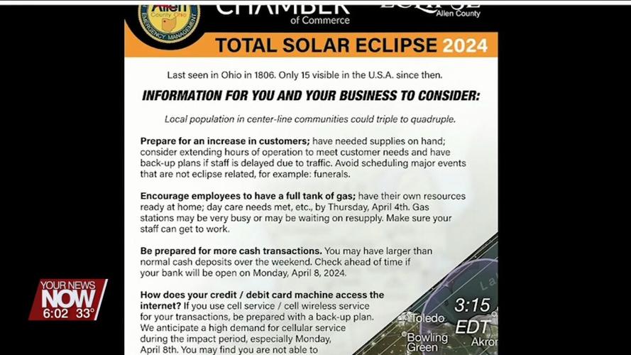 Preparations continue for April's total eclipse as Lima named 13th best spot for viewing