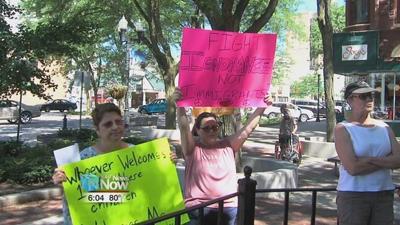 Peaceful protest in Lima voices concerns about President Trump's immigration reform