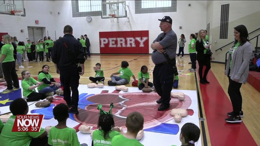 Healthcare and emergency professionals team up to teach heart health to Perry students