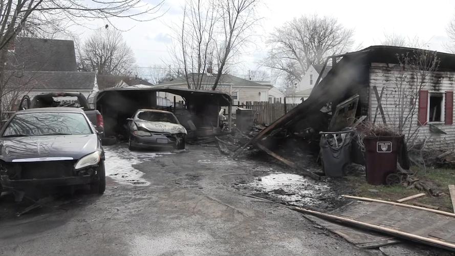 Fire destroys detached garage in Lima; cause under investigation