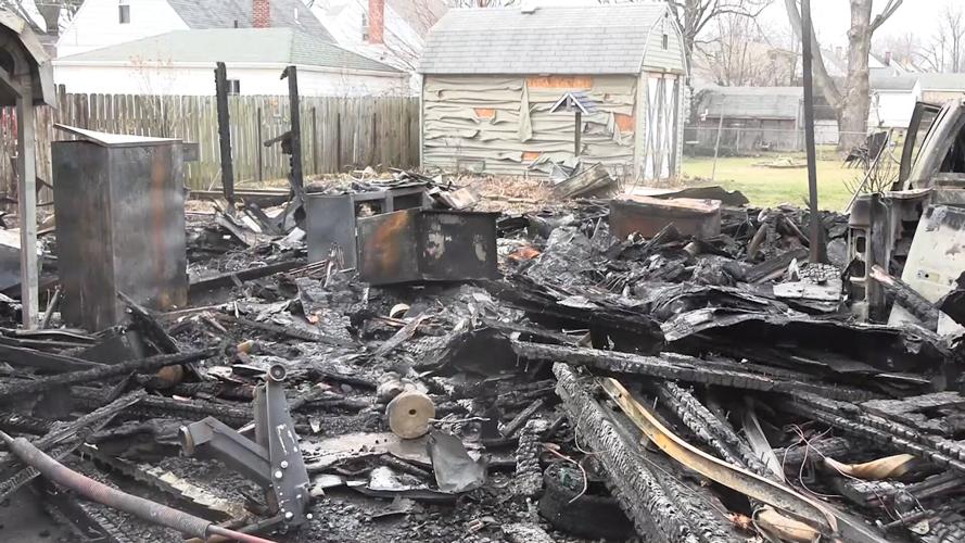 Fire destroys detached garage in Lima; cause under investigation