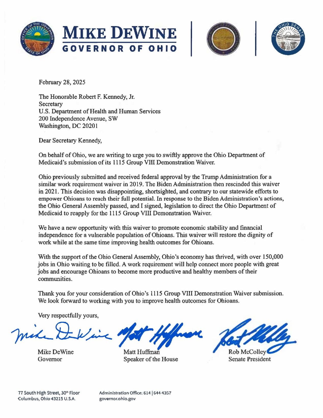 Work Requirement Letter