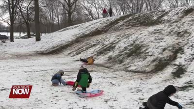The snowy weather brings good conditions to have some winter fun