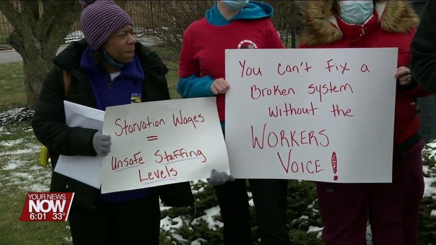 Nursing home workers protest Gov. DeWine's Nursing Home Quality and Accountability Task Force
