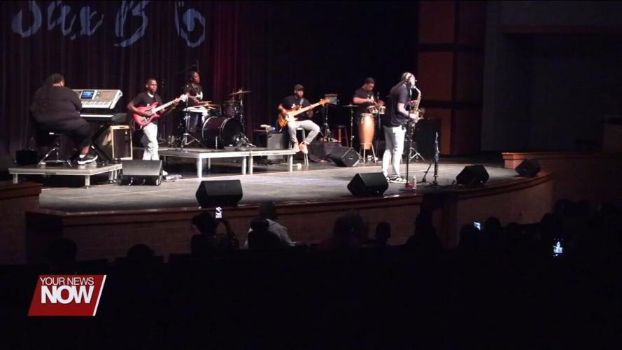 Lima senior grad Brandon Monfort, known as Sax B, performs jazz concert at Joe Henderson Auditorium
