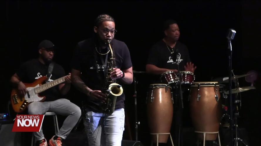 Lima senior grad Brandon Monfort, known as Sax B, performs jazz concert at Joe Henderson Auditorium