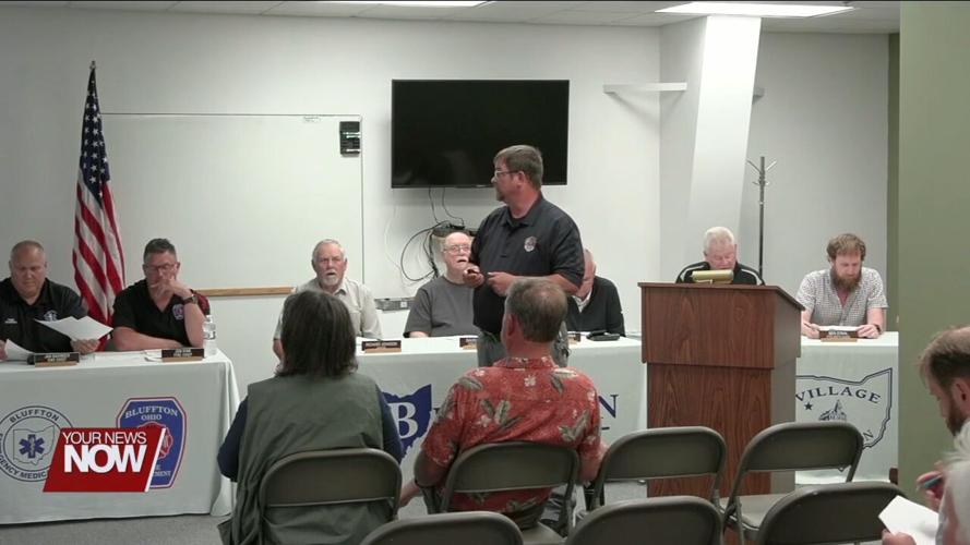 Village of Bluffton discussing with residents about proposed income tax increase for safety services