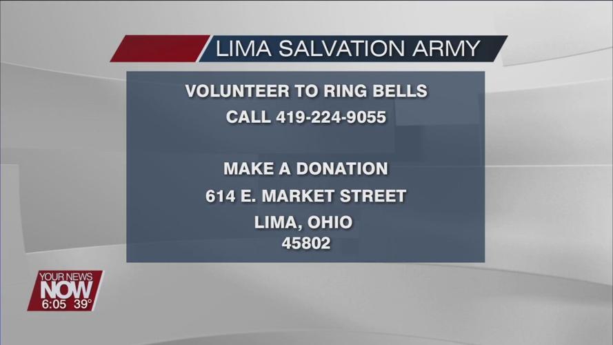 Lima Salvation Army Red Kettle Campaign in need of volunteers to try and make $125,000 goal by Christmas Eve