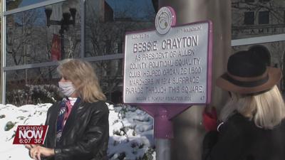 Historic Women Suffrage Movement Marker placed in Lima Town Square