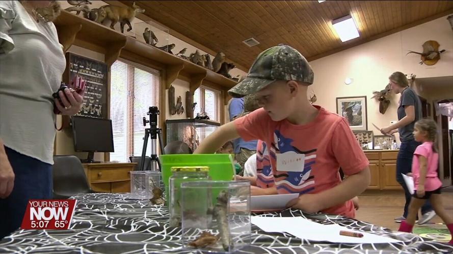 Johnny Appleseed Metro Parks District's Nature Pals program learn about spiders