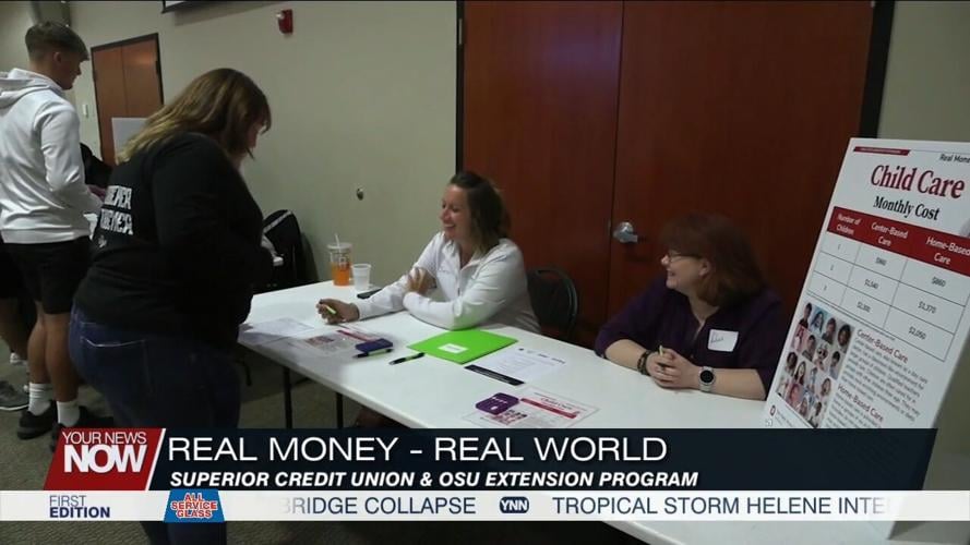 Students see if they can manage a budget at Real Money. Real World. event