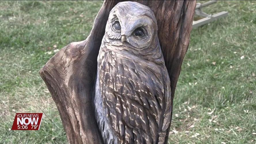 Bear Hollow Wood Carvers use chainsaws to sculpt beautiful art out of wood logs