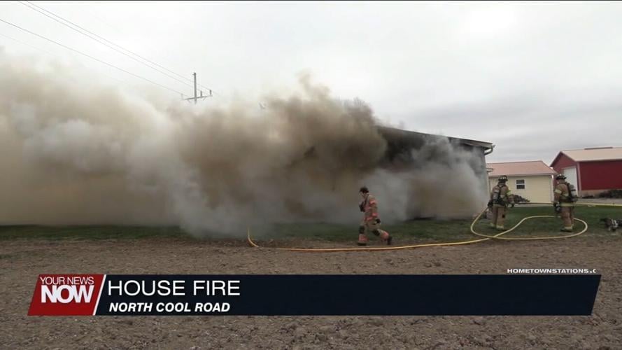 Multiple departments battle a two-alarm fire on N. Cool Road