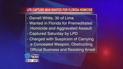 Lima man wanted in Florida for homicide was captured by LPD