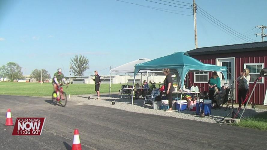 Cyclist raising money and awareness on behalf of veterans dealing with PTSD and TBI