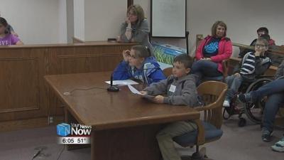 Bath students hold a mock trial