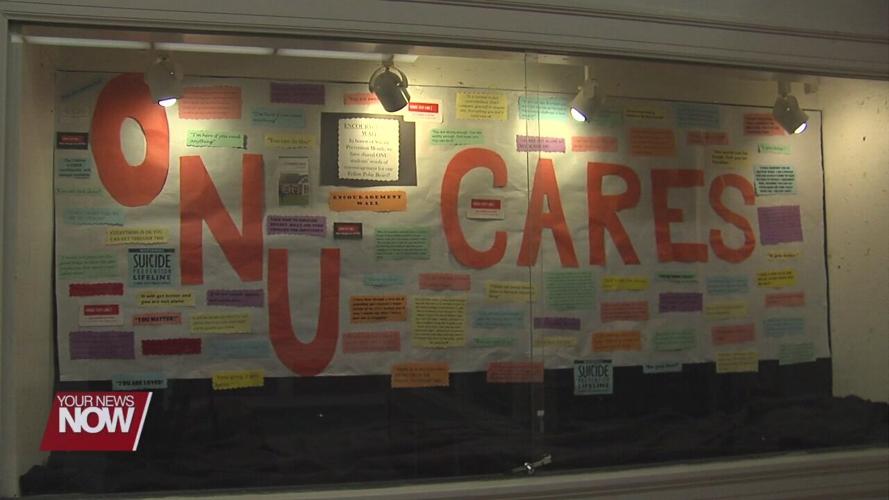 ONU Students send positive messages to one another with Encouragement Wall