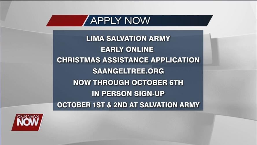 Online sign-ups are now open for the Lima Salvation Army's Christmas Assistance Program