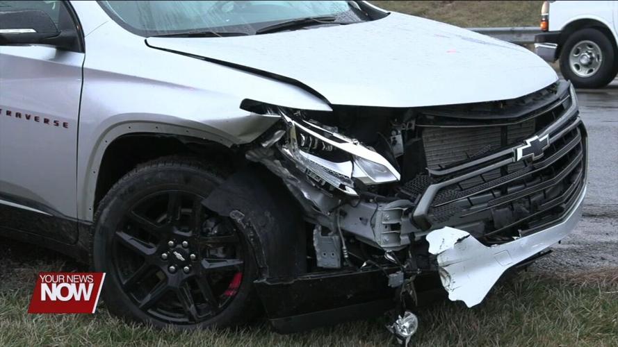 Two-vehicle crash in Bath Township sends three people to the hospital