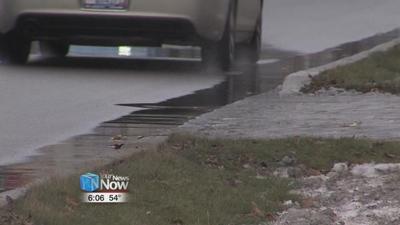 Water starting to pool in streets