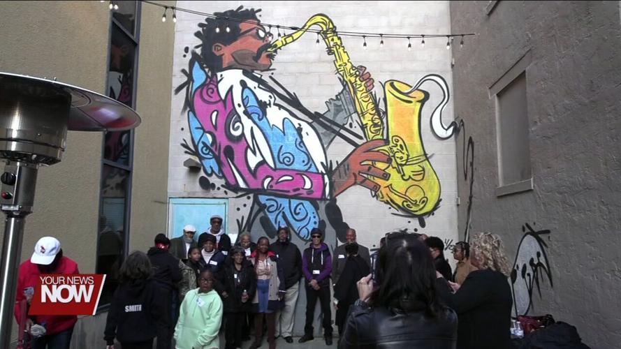 ArtSpace Lima Unveils Mural of Lima Jazz Tenor Saxophonist Joe Henderson for Family and Community Members