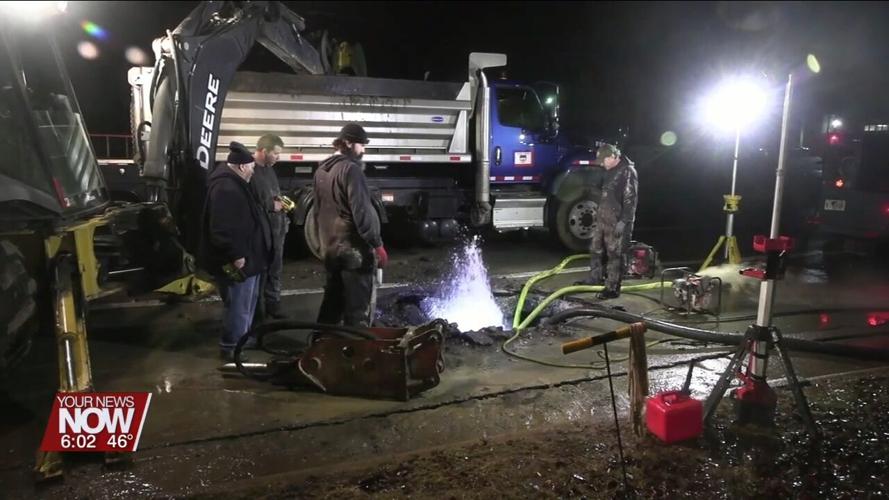 Sudden swing in temperature leads to several water main repairs around Lima