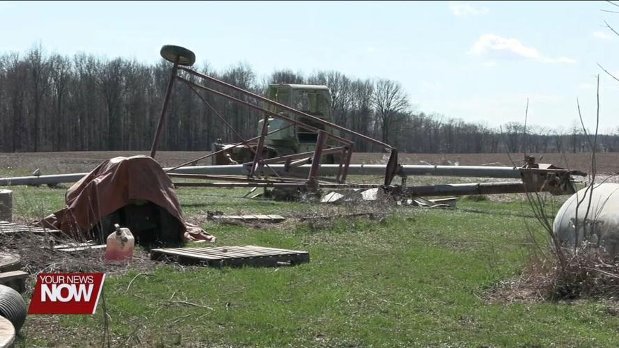 Southern Hancock County community of Jenera cleaning up damage after tornado Thursday