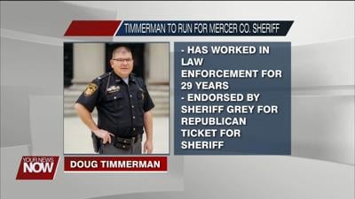 Chief Deputy Doug Timmerman announces his candidacy for Mercer County Sheriff