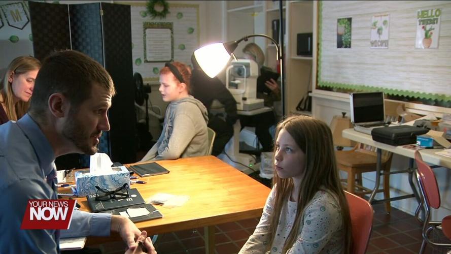 Ohio Optometric Association holds an in-school eye exam for Shawnee Middle School students