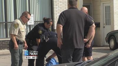 Man restrained in Lima Town Square