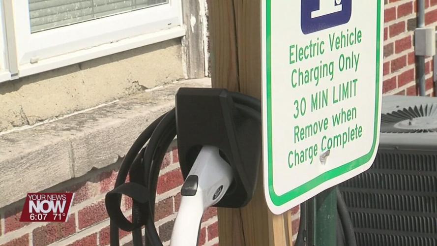 Wapakoneta celebrates opening of the city's first EV charger